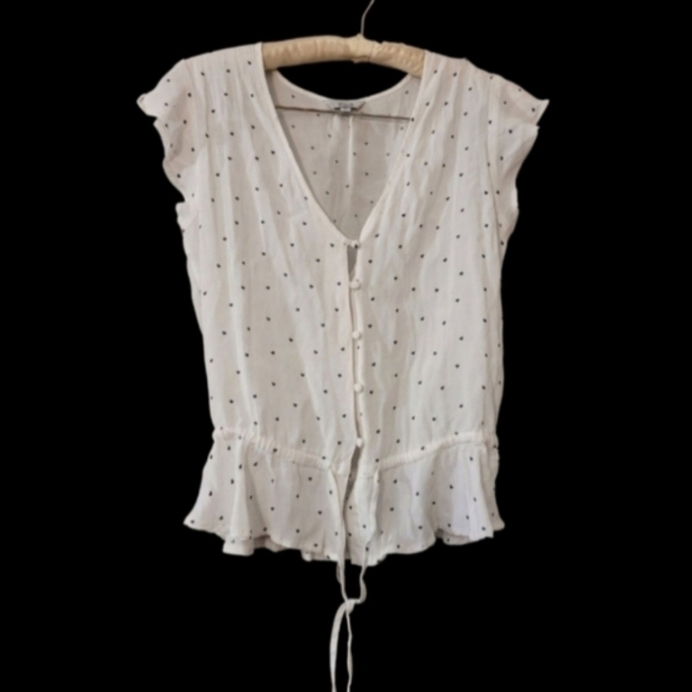 Rails White Blouse With Hearts Fairy XS Feminine